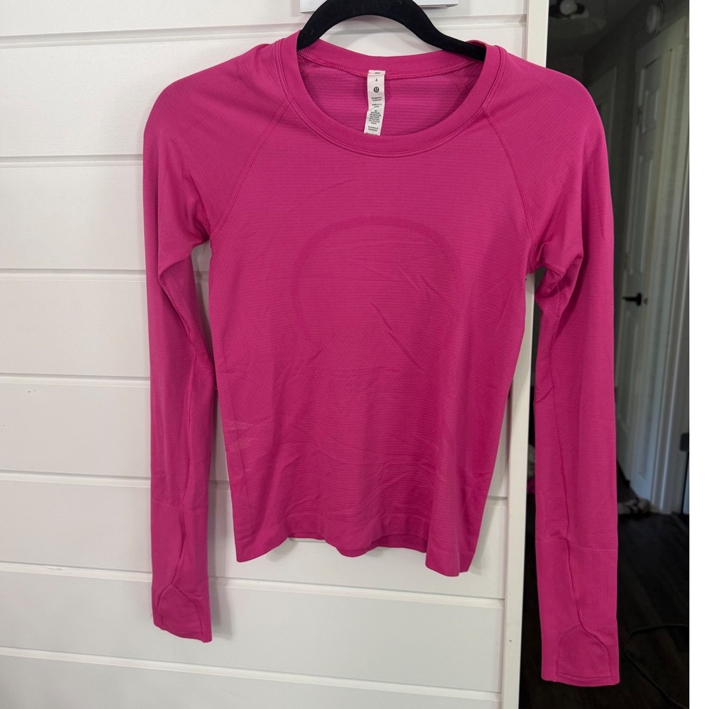 Lululemon Swiftly Tech Long Sleeve Shirt 2.0‎ Sonic Pink Womens Size 4